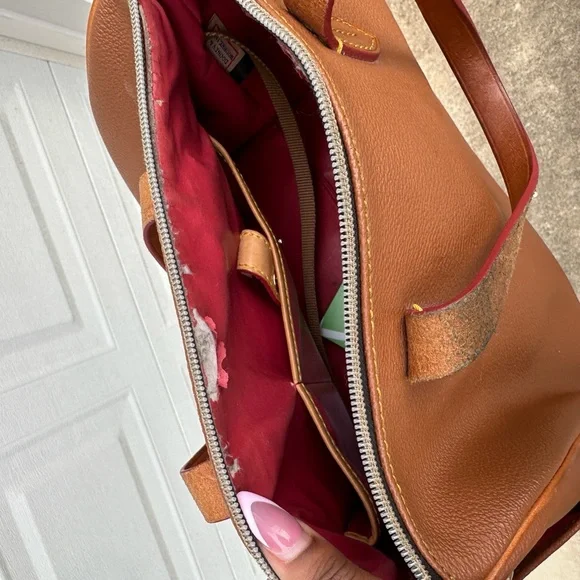 Dooney & Bourke Tan Leather Satchel - Picture 4 of 4